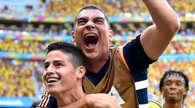 רודריגס חוגג עם מונדרגון (GettyImages)