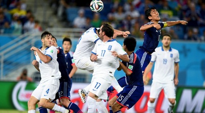 ערבוביית שחקנים יוונים ויפנים (GettyImages)