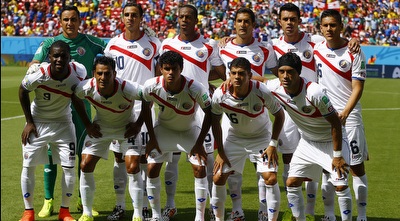 נבחרת קוסטה ריקה לפני תחילת המשחק (רויטרס) נבחרת קוסטה ריקה לפני תחילת המשחק (רויטרס)