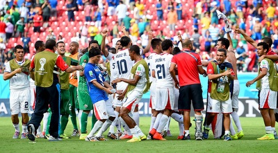 קוסטה ריקה חוגגת את ההישג המדהים (GettyImages) קוסטה ריקה חוגגת את ההישג המדהים (GettyImages)