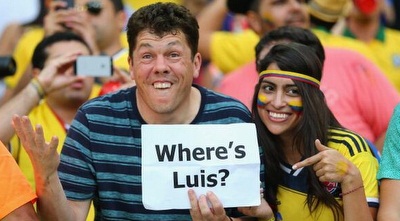 אוהדי קולומביה לועגים ללואיס סוארס 