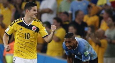 רודריגס אחרי השער המדהים (רויטרס)