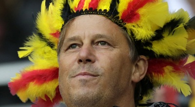 אוהד גרמניה שבא עם לבוש מיוחד (רויטרס) אוהד גרמניה שבא עם לבוש מיוחד (רויטרס)