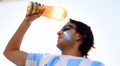 אוהד ארגנטינה ביציע (GettyImages) אוהד ארגנטינה ביציע (GettyImages)