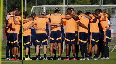 שחקני קולומביה. (רויטרס) שחקני קולומביה. (רויטרס)