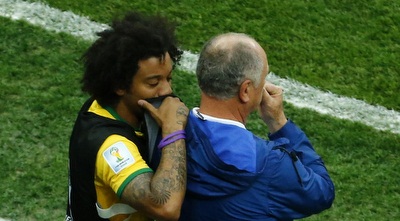 מרסלו יחד עם סקולארי (רויטרס) מרסלו יחד עם סקולארי (רויטרס)