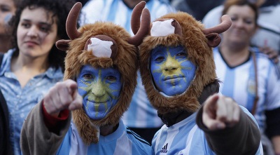 אוהדי נבחרת ארגנטינה (רויטרס)