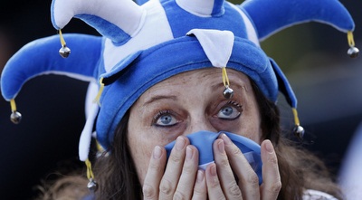 אוהדת מודאגת של ארגנטינה (רויטרס)