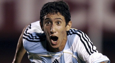 אנחל די מריה בנבחרת ארגנטינה הצעירה (רויטרס)