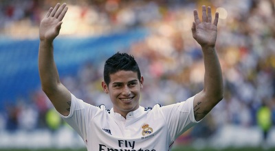 חאמס רודריגס מוצג בריאל מדריד (רויטרס) חאמס רודריגס מוצג בריאל מדריד (רויטרס)