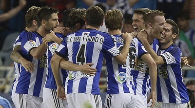 שחקני סוסיאדד חוגגים. חתומים על הפתעת השבוע (רויטרס) שחקני סוסיאדד חוגגים. חתומים על הפתעת השבוע (רויטרס)