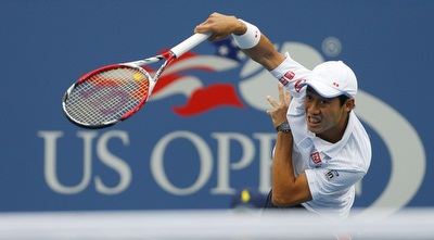 נישיקורי לאחר ההגשה (רויטרס) נישיקורי לאחר ההגשה (רויטרס)