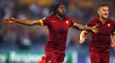 ג´רביניו ופרנצ´סקו טוטי מאושרים (רויטרס) ג´רביניו ופרנצ´סקו טוטי מאושרים (רויטרס)