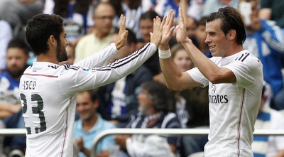 בייל ואיסקו חוגגים (רויטרס) בייל ואיסקו חוגגים (רויטרס)