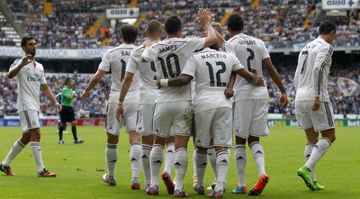 שחקני ריאל מדריד חוגגים (רויטרס) שחקני ריאל מדריד חוגגים (רויטרס)