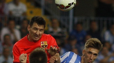 מסי עולה לנגיחה (רויטרס)