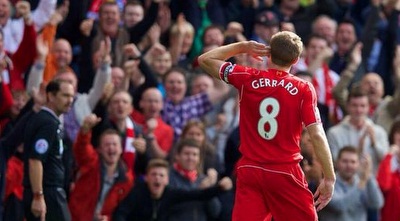 סטיבן ג´רארד חוגג (טוויטר) (מערכת ONE)