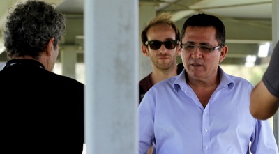 עופר עיני הגיע לבקר את הנבחרת (יניב גונן)