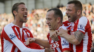 שחקני סטוק חוגגים עם צ´רלי אדם (רויטרס) שחקני סטוק חוגגים עם צ´רלי אדם (רויטרס)