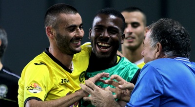 שריקי חוגג את שער הניצחון (יניב גונן)