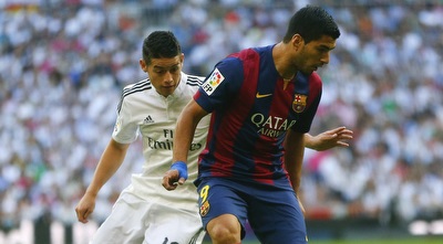 לואיס סוארס מול חאמס רודריגס  (רויטרס)