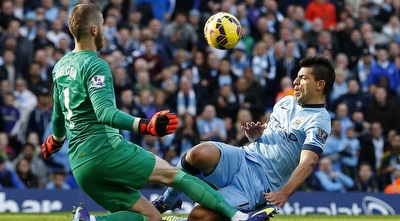 סרחיו אגוארו ודודה דה חאה (רויטרס)