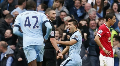 סרחיו אגוארו חוגג (רויטרס)