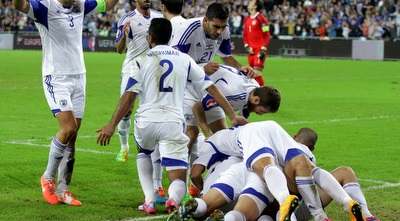 נבחרת ישראל חוגגת (יניב גונן)