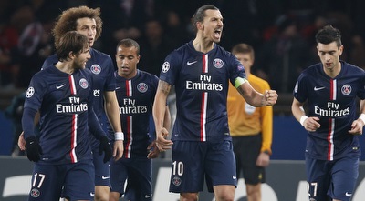 שחקני פ.ס.ז´ חוגגים (רויטרס)