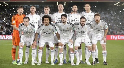 שחקני ריאל מדריד רגע לפני שריקת הפתיחה