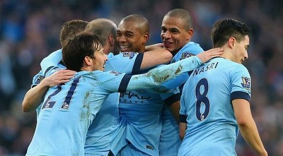 שחקני סיטי חוגגים (טוויטר)