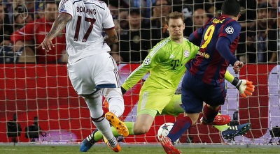 לואיס סוארס ומנואל נוייר (רויטרס)