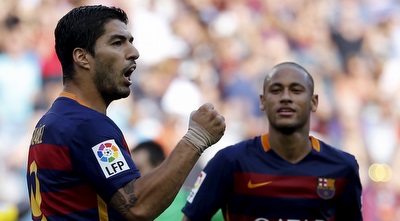 ניימאר ולואיס סוארס. שניהם בכושר נהדר (רויטרס)