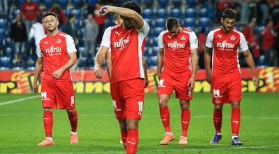 שחקני הפועל ת&qout;א מאוכזבים (איתי כהן)