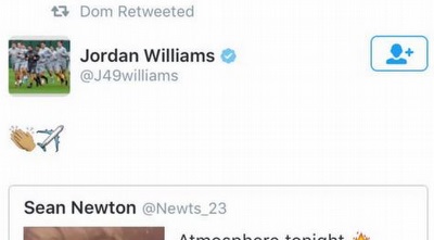 ג´ורדן וויליאמס בטוויטר (מערכת ONE) ג´ורדן וויליאמס בטוויטר (מערכת ONE)