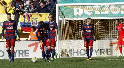 שחקני ברצלונה מאוכזבים (La Liga)