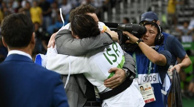 ג&acute;רבי והרשקו. &qout;הייתי בטירוף, במיוחד בשניות האחרונות&qout; (עמית שיסל)