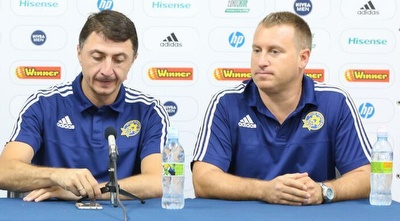 דובר מכבי ת&qout;א עופר רונן ושוטא ארבלדזה (איציק בלניצקי)