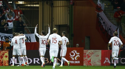 לבנדובסקי ופולין חוגגים (רויטרס)