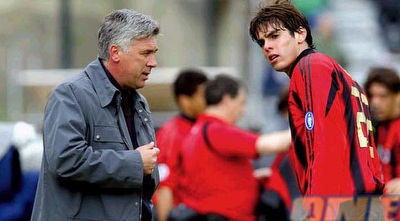 אנצ´לוטי עם קאקה: &qout;משחק כזה ב-DNA שלנו&qout; (רויטרס) (ONE) אנצ´לוטי עם קאקה: &qout;משחק כזה ב-DNA שלנו&qout; (רויטרס) (ONE)