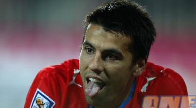 מילאן בארוש עם הלשון בחוץ. עכשיו גם הוא מחוץ לנבחרת (GettyImages)