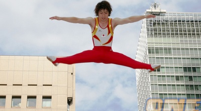 קוהיי אוצ&acute;ימורה. ההתעמלות היפנית בשיאה (GettyImages)