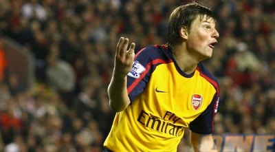 ארשבין חוגג באנפילד מול ליברפול (GettyImages) ארשבין חוגג באנפילד מול ליברפול (GettyImages)