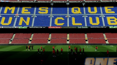 אימון ברצלונה (GettyImages) אימון ברצלונה (GettyImages)