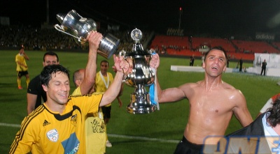 קאלה עם עידן טל והגביע. עזב את בית&qout;ר לטובת הפועל ב&qout;ש (גיא בן זיו)