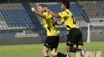 מעוז סמיה חוגג את השער מול סלימה (אמיר לוי)