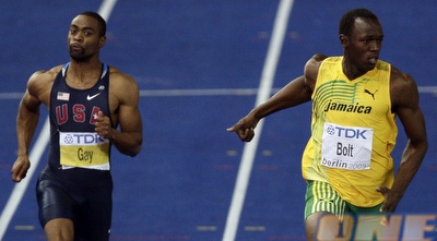 אוסיין בולט מול גיי. השיחזור בליגת היהלום (רויטרס)