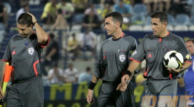 אסף קינן (מימין) ורן לייכט (משמאל). לא ירצו לזכור את המשחק הזה (אור שפונדר)