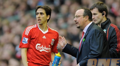 בניטס עם בניון בתקופה בליברפול.  (GettyImages)