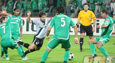 בוקולי וקולמה מול יובנטוס. גם חיפה היתה הצלחה בצ´מפיונס (אמיר לוי)